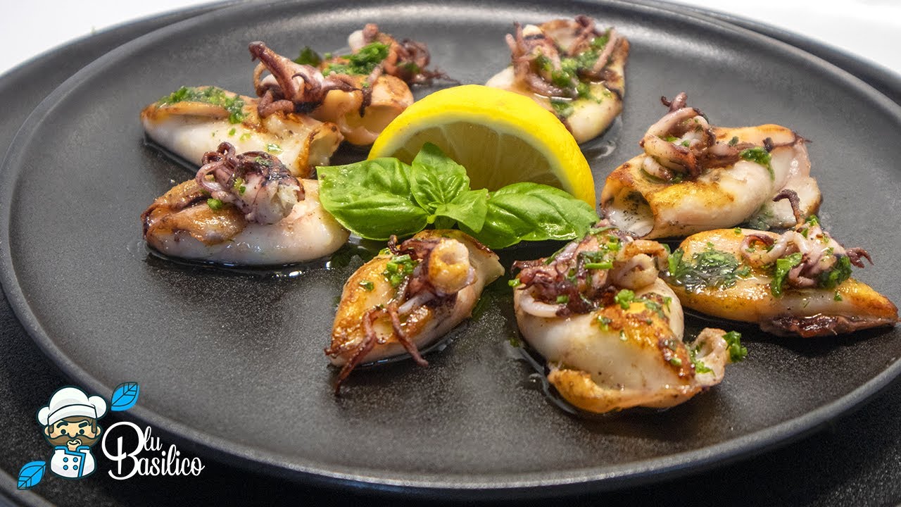 Calamari alla griglia, teneri e succosi