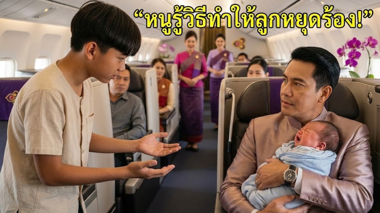 ลูกชายมหาเศรษฐีอเมริการ้องไห้ไม่หยุดบนเครื่องบิน — เด็กไทยยากจนก้าวเข้ามาและเปลี่ยนทุกอย่าง