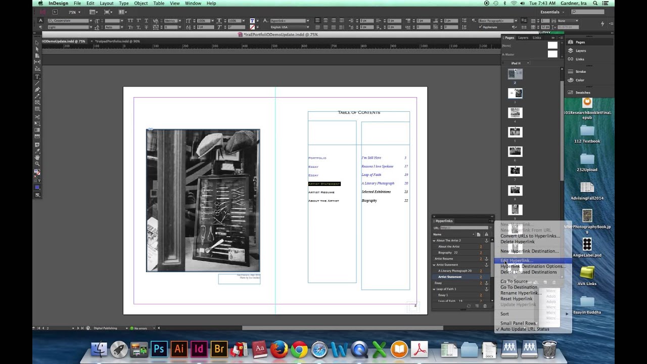 Creating an EPub or PDF Photography Portfolio