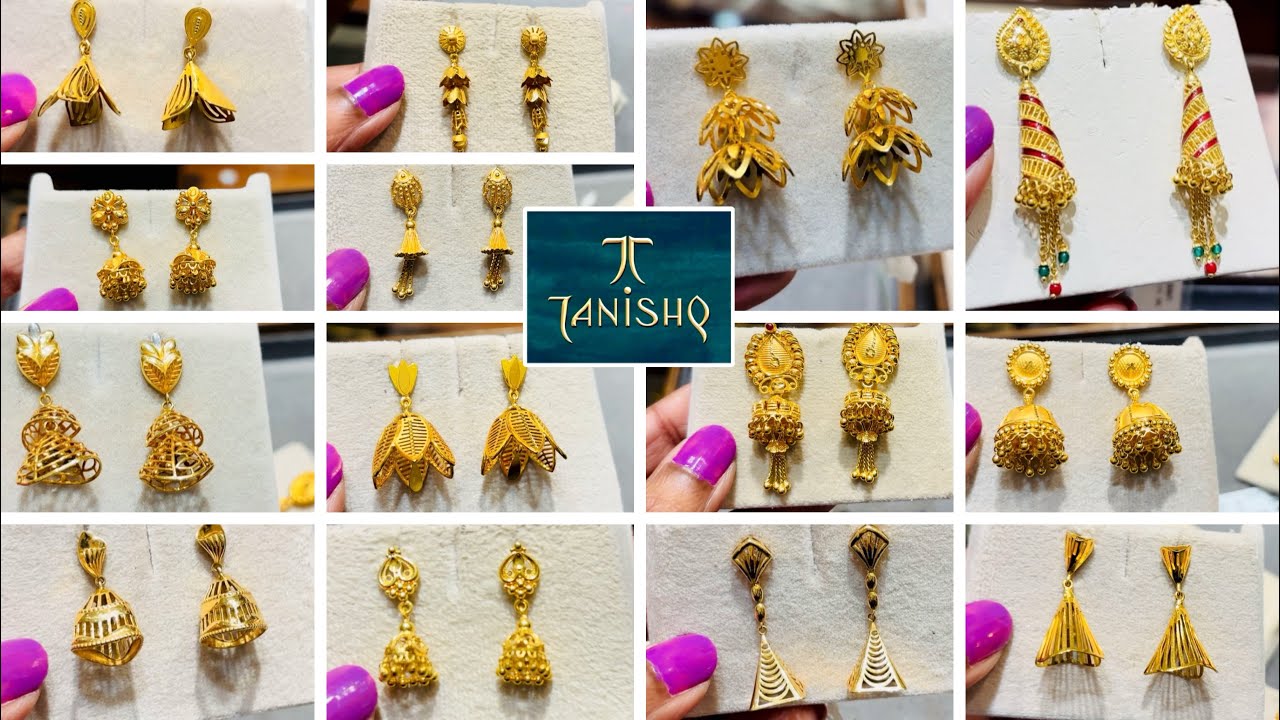 Tanishq New🔥 gold Jhumka design with price | Tanishq gold jhumka earrings design | Tanishq earrings 