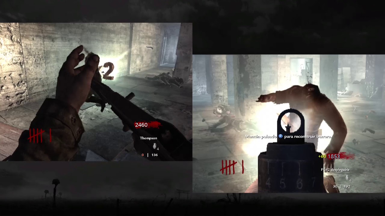 Cod waw nacht der untoten classic zombies Coop split screen no commentary 1080p