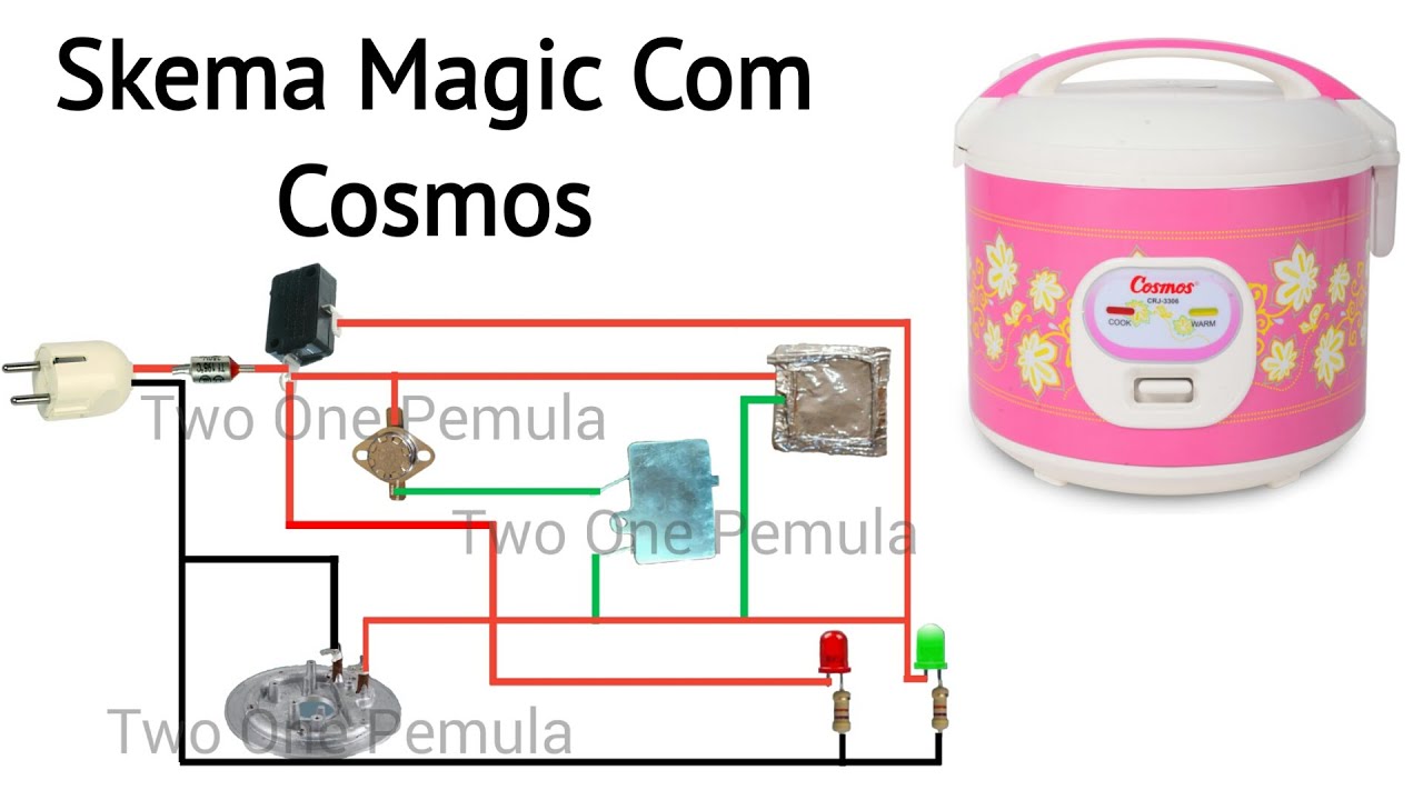 Skema Rangkaian Magic Com, Rice Cooker Wiring Diagram