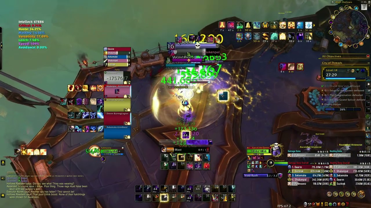 WOW TWW - DISCIPLINE PRIEST - City of Threads - MYTHIC +14