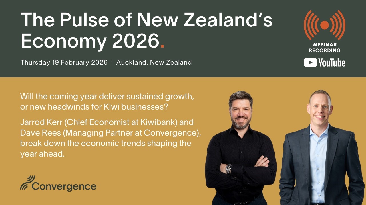 The Pulse of New Zealand's Economy 2026 with Jarrod Kerr (Chief Economist at Kiwibank) & Convergence