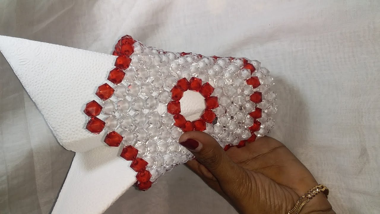 Beaded Tissue Holder/পুতির টেবিল টিসু হোল্ডার /How To Make a Table Tissue Holder/Showpice