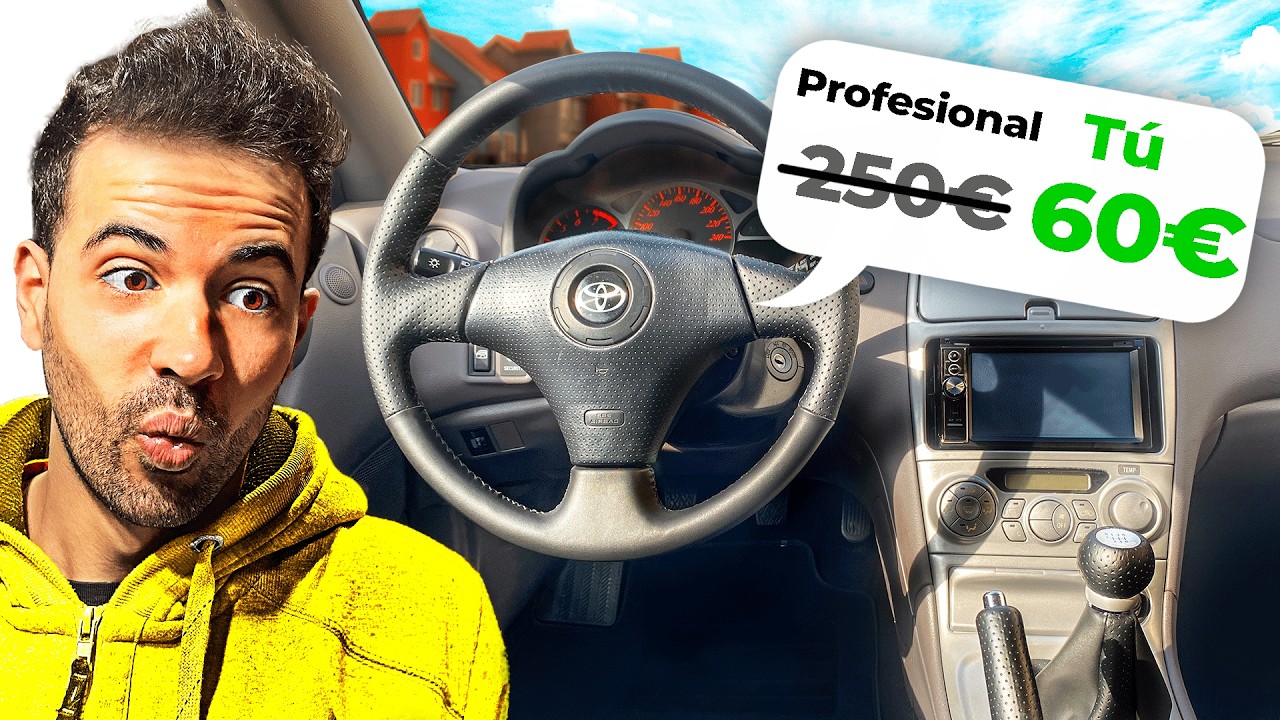 Este es el SECRETO 🔒 para Tapizar Volante y Pomo como un PROFESIONAL con Poco Dinero 👉Como ORIGINAL