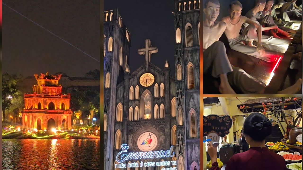 【越南🇻🇳】穿梭Hanoi古街，深入Hoa Lo Prison，漫步文庙，皇城，教堂⛪️，网红美食,跨年烟花与最强Buffet STH