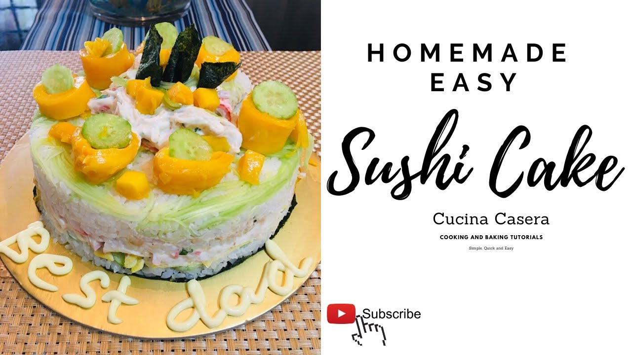 Homemade Easy Sushi Cake/ How To Make Sushi Cake