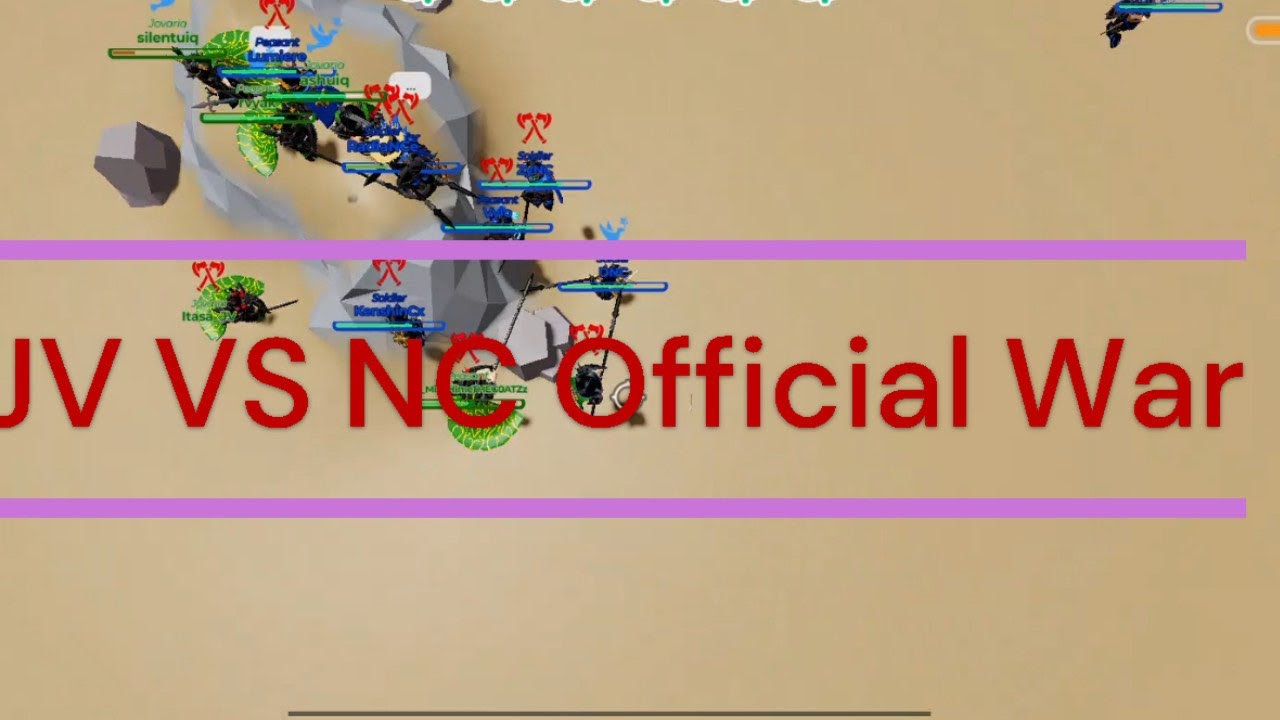 JV VS NC Official war #clanwar #roblox 