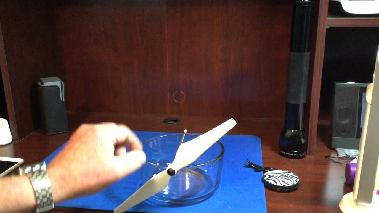 How to balance your DJI phantom self tightening props.