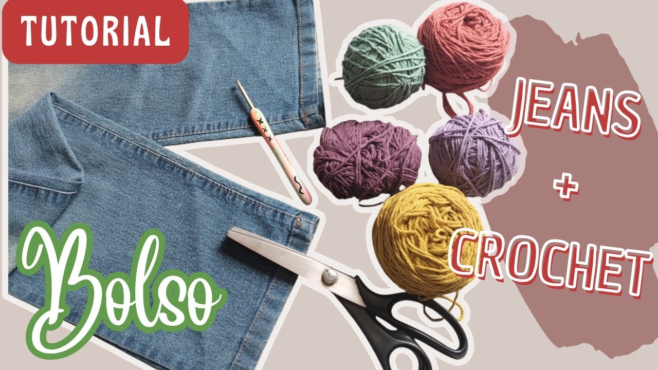 Я использовала старые джинсы и остатки пряжи и сделала вот это!!! ✨❤️🧶