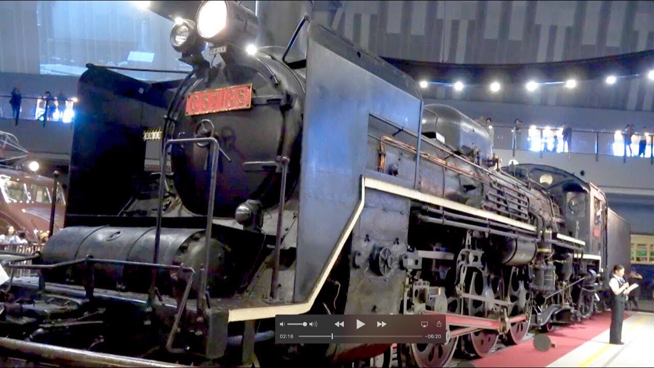 鉄道博物館 迫力満点の転車台☆C57 135号機 蒸気機関車 生汽笛音に泣きましたw