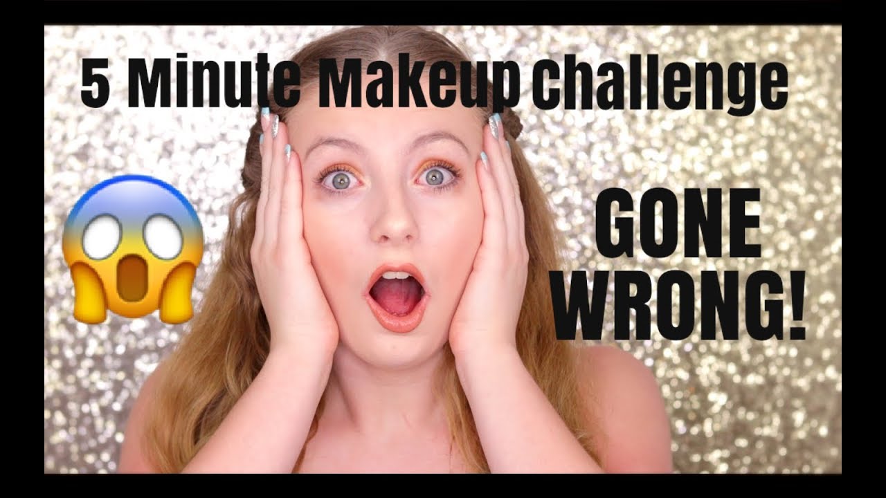 5 MINUTE MAKEUP CHALLENGE GONE WRONG! | Hailey Garofalo