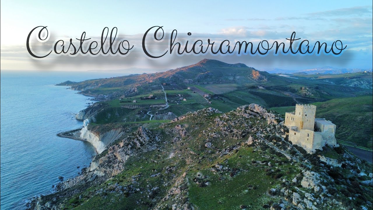 Castello Chiaramontano (Palma di Montechiaro) Aerial drone 4K