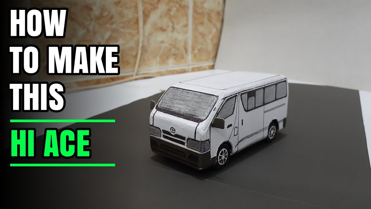 Toyota Hi-Ace | Diy paper car making video| Full making tutorial | Fan request - 16