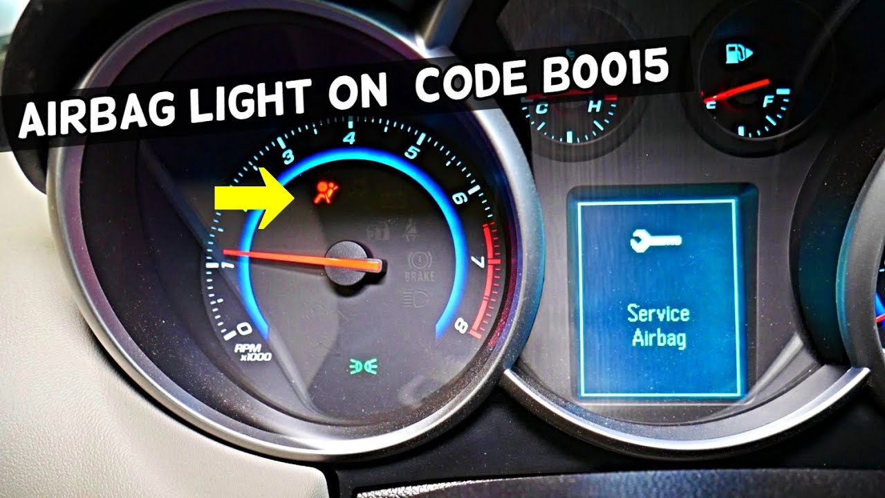 AIRBAG LIGHT ON CODE B0015, B0015-04 CHEVROLET GMC BUICK CADILLAC CHEVY