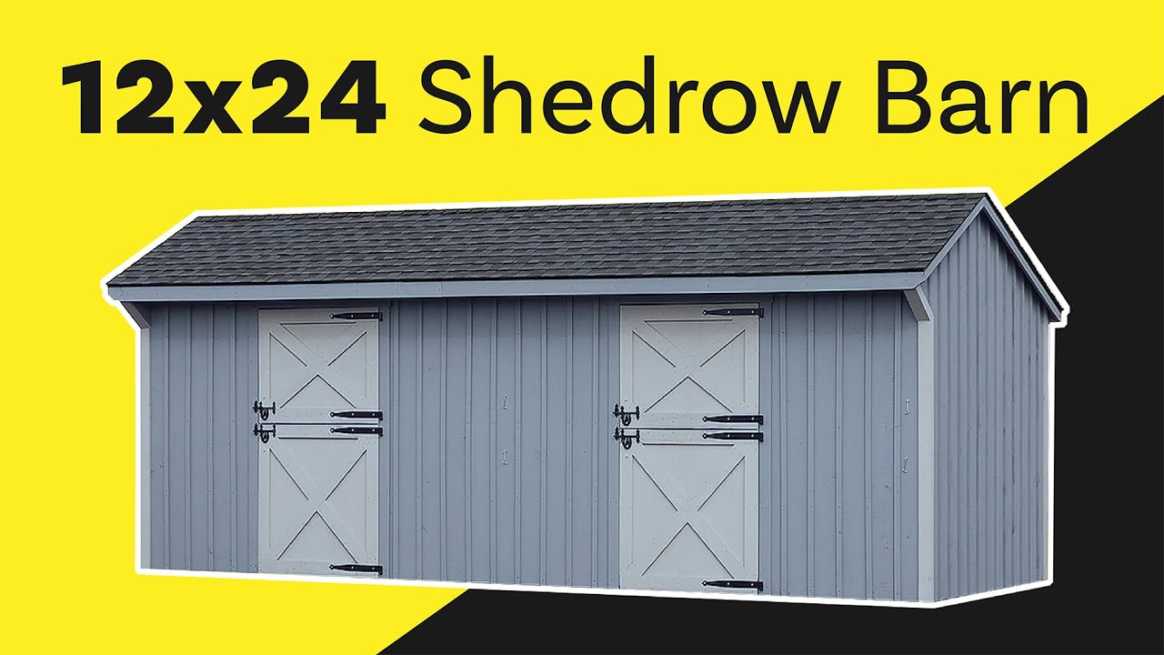 Customer Horse Barn Tour:  12x24 Shedrow Horse Barn