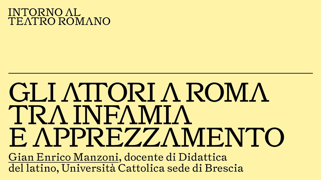 Conferenza Intorno al Teatro Romano - 7 novembre 2024