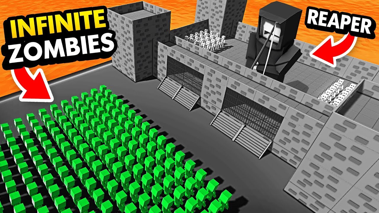INFINITE ZOMBIES vs HUGE CASTLE OF THE EVIL REAPER (Ancient Warfare 3 Funny Gameplay)