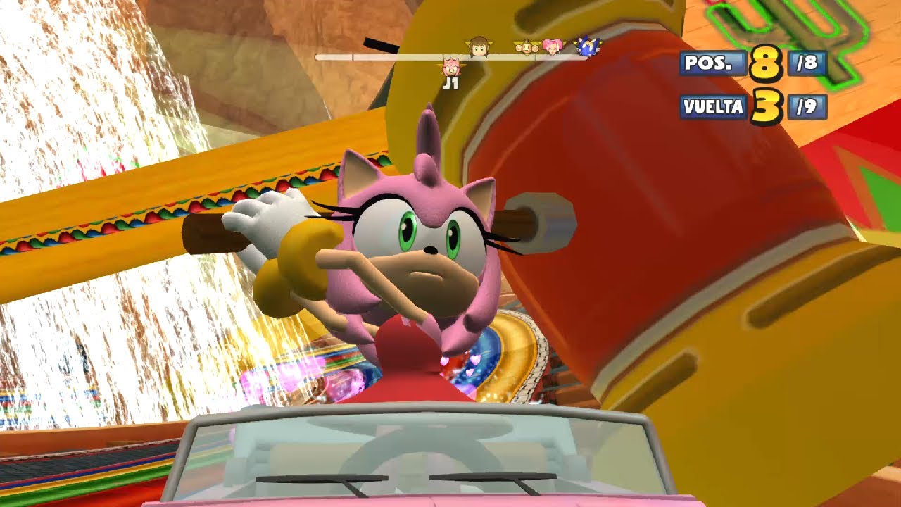 AMY Montana Rusa (Experto) en 9 vueltas Sonic & Sega All-Stars Racing Español -request