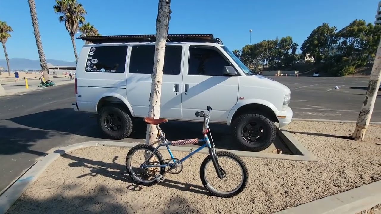 Riding A Vintage Schwinn Scrambler BMX  In Venice Beach. CA