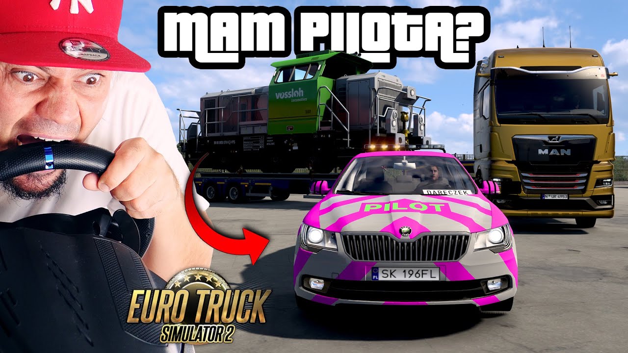 🚛 WIOZĘ WIELKĄ LOKOMOTYWĘ I DAREK MNIE PILOTUJE! | Euro Truck Simulator 2 Ft. @DarekDareczeK