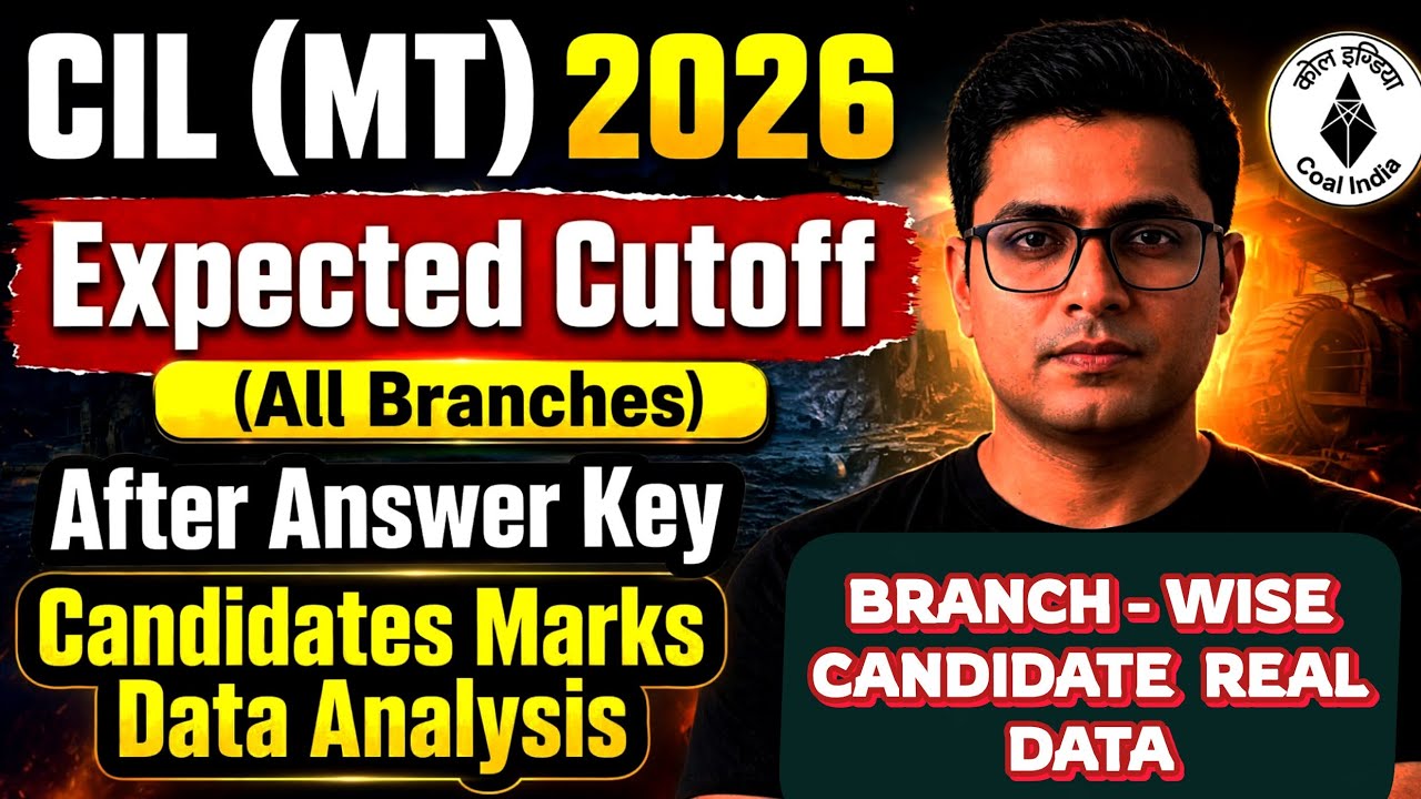 CIL MT EXPECTED CUTOFF 2026 🎯 Branch wise Candidate Data | AFTER ANSWER KEY ANALYSIS