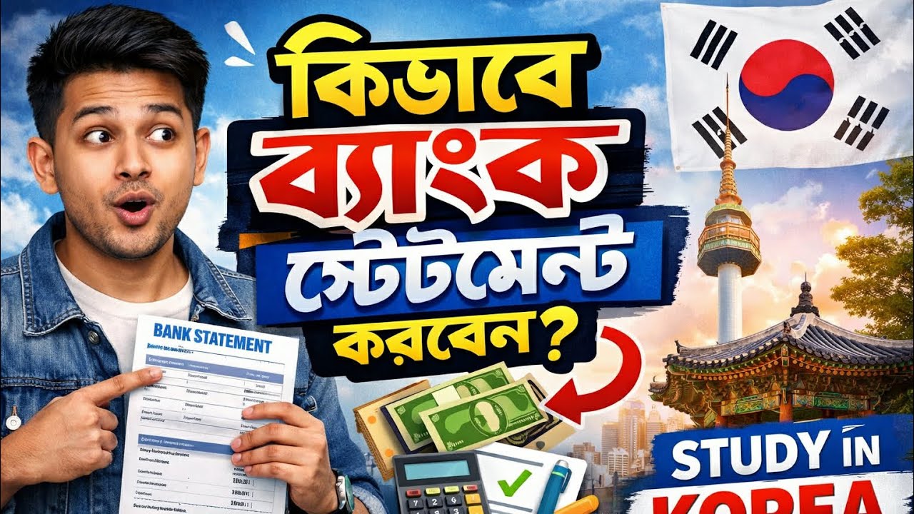 কি ভাবে ব্যাংক স্টেটমেন্ট করবেন ? How to make a bank statement and fund maturity | Study in Korea..