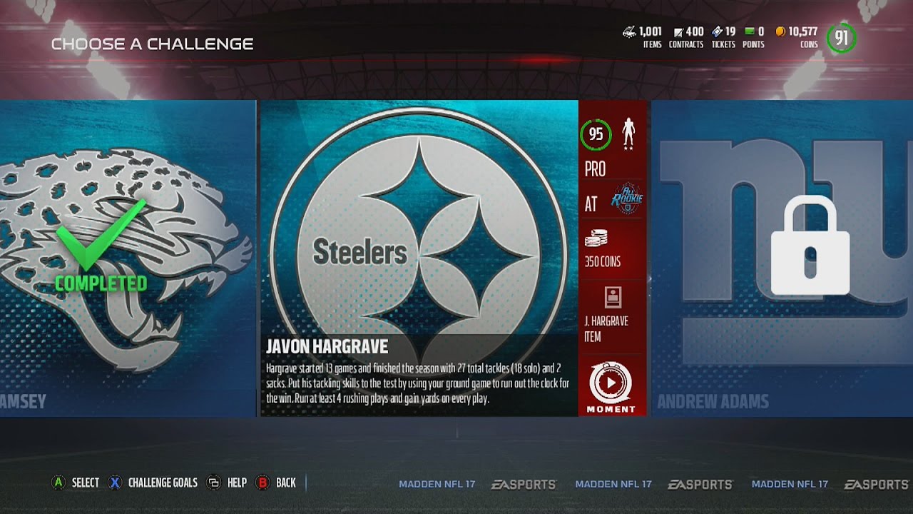 Madden NFL 17 | MUT All-Rookie Challenge | Defensive All-Rookie Team Challenge #3 | Javon Hargrave