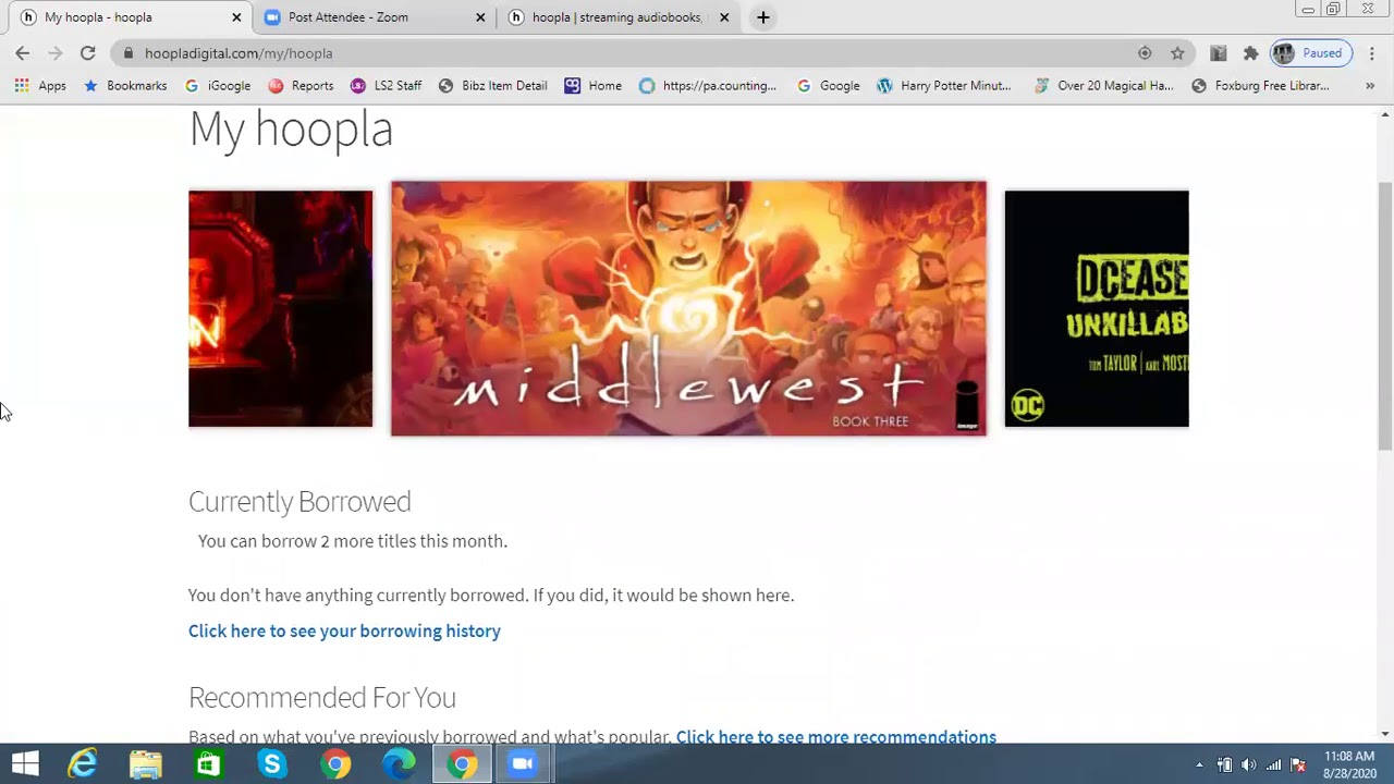 Using Hoopla (Audiobooks, Ebooks, Movies, TV Shows, Music, Comics, Manga, and More!)