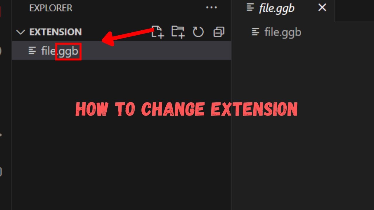 How to change File Extension | Using Vs code
