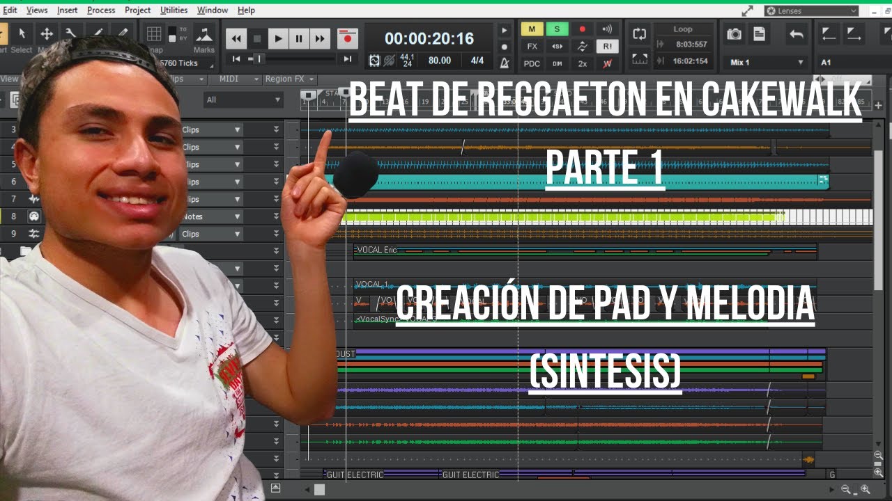 Tutorial Cakewalk en español - Beat de Reggaeton Parte 1 Creación de Pad y Melodía (Síntesis)