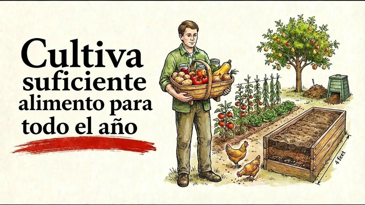Cómo alimentar a tu familia durante un año con este sistema de huerto casero