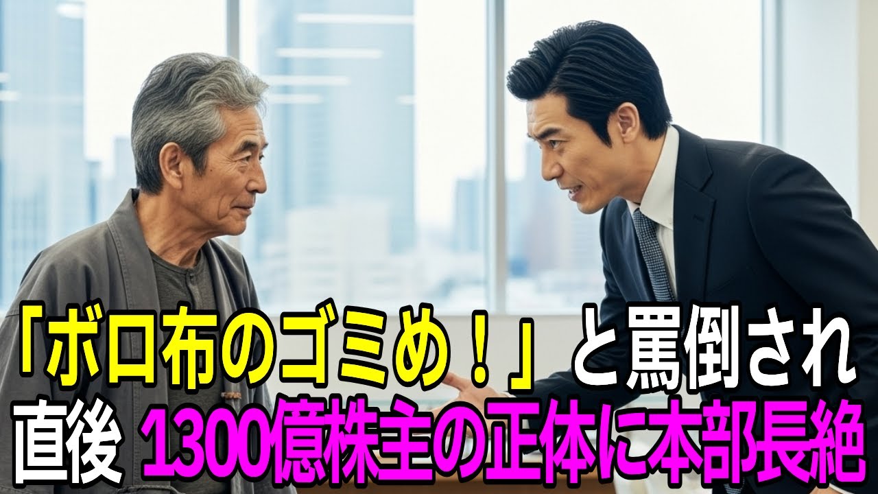 「ボロ布のゴミめｗ」老職人を罵倒した本部長→直後、1300億円の筆頭株主と判明し会社消滅ｗ