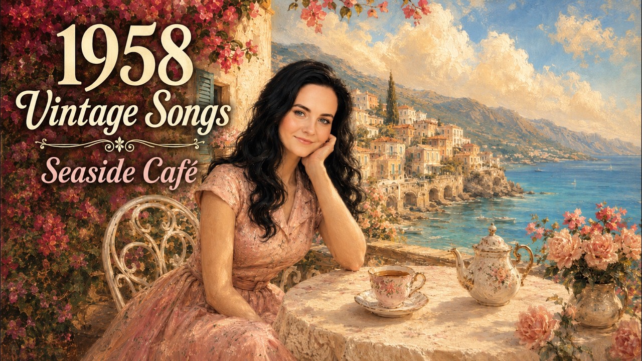 1958 Romantic Seaside Caf&eacute; Morning | Nostalgic Vintage Songs & Dreamy Oldies