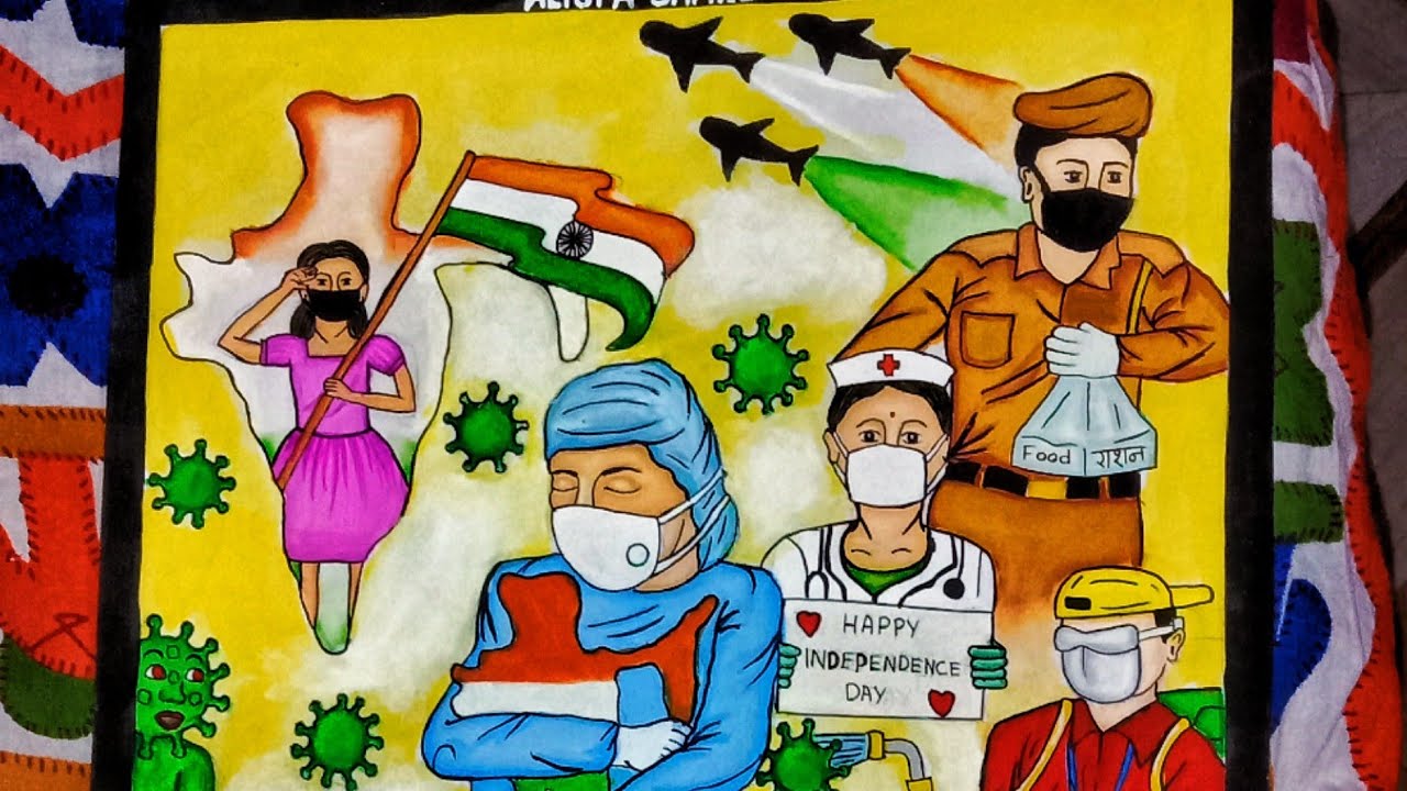 Independence day drawing..🇮🇳 #painting #india #coronavirus #corona #colour