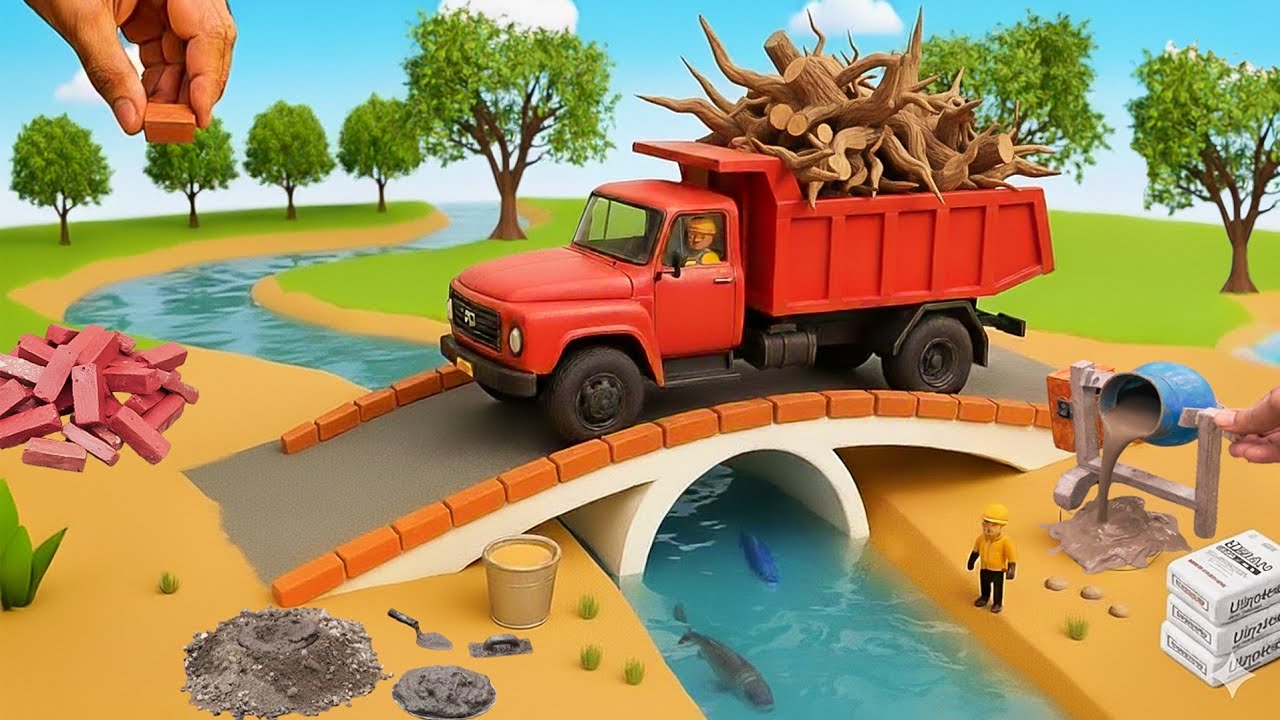 Top most creative diy tractor build modern bridge  | fun construction 