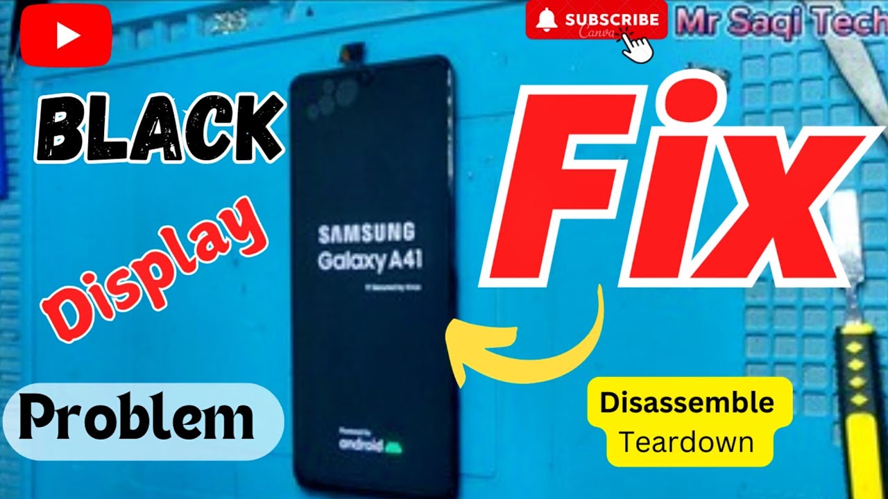 How to Fix Samsung Black Display Screen Problem | How To Disassemble | Teardown Samsung A41