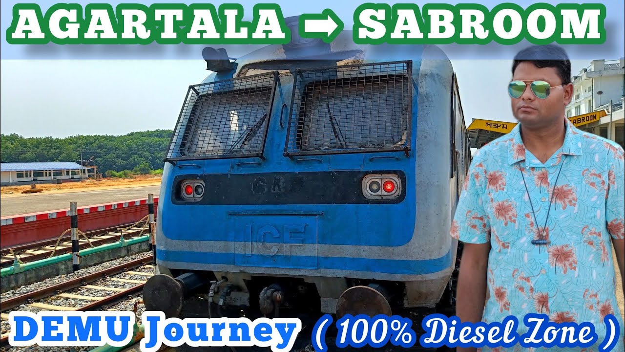 Pure Diesel Territory Train Journey in Tripura - Agartala to Sabroom DEMU Journey #fulljourney