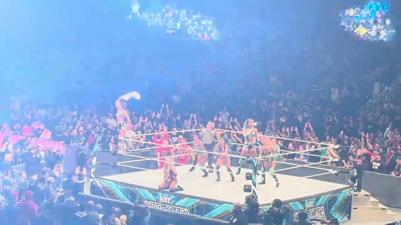 Thea Hail, Fallon Henley & Kelani Jordan entrance | WWE NXT Stand & Deliver 2024 | Apr. 6 2024