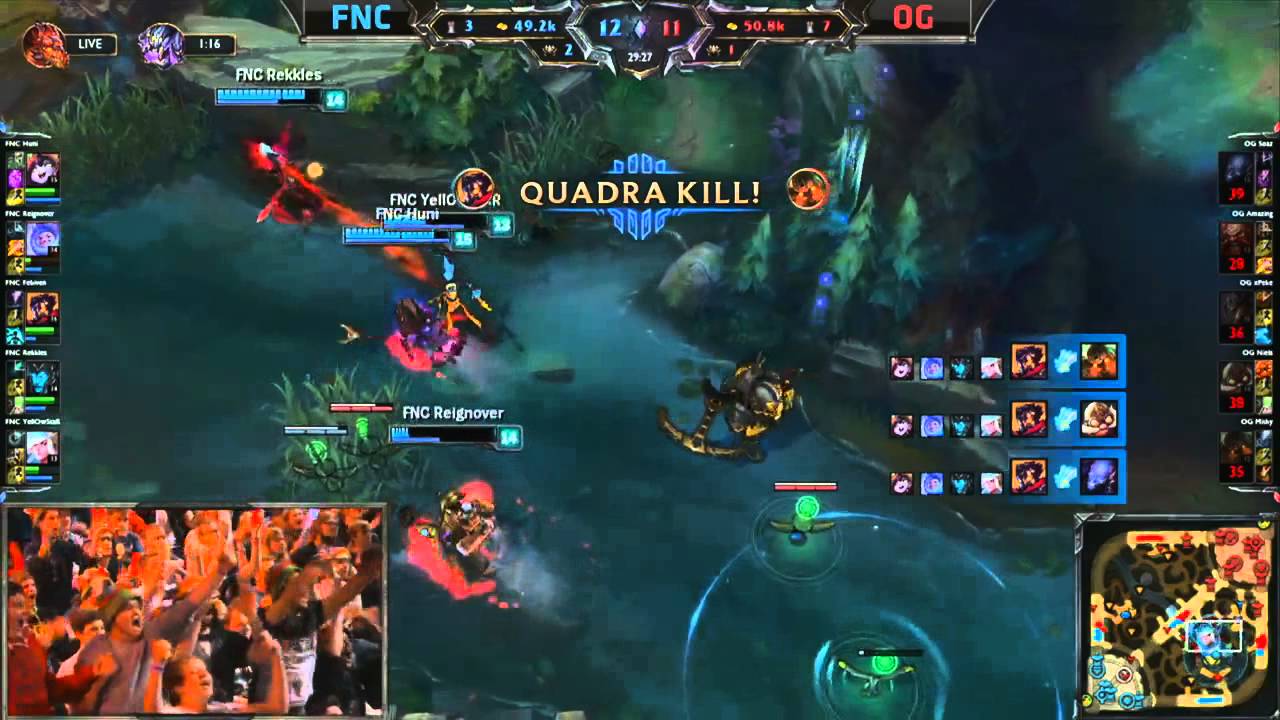 FNC Febiven - Viktor Quadra Kill - League of Legends