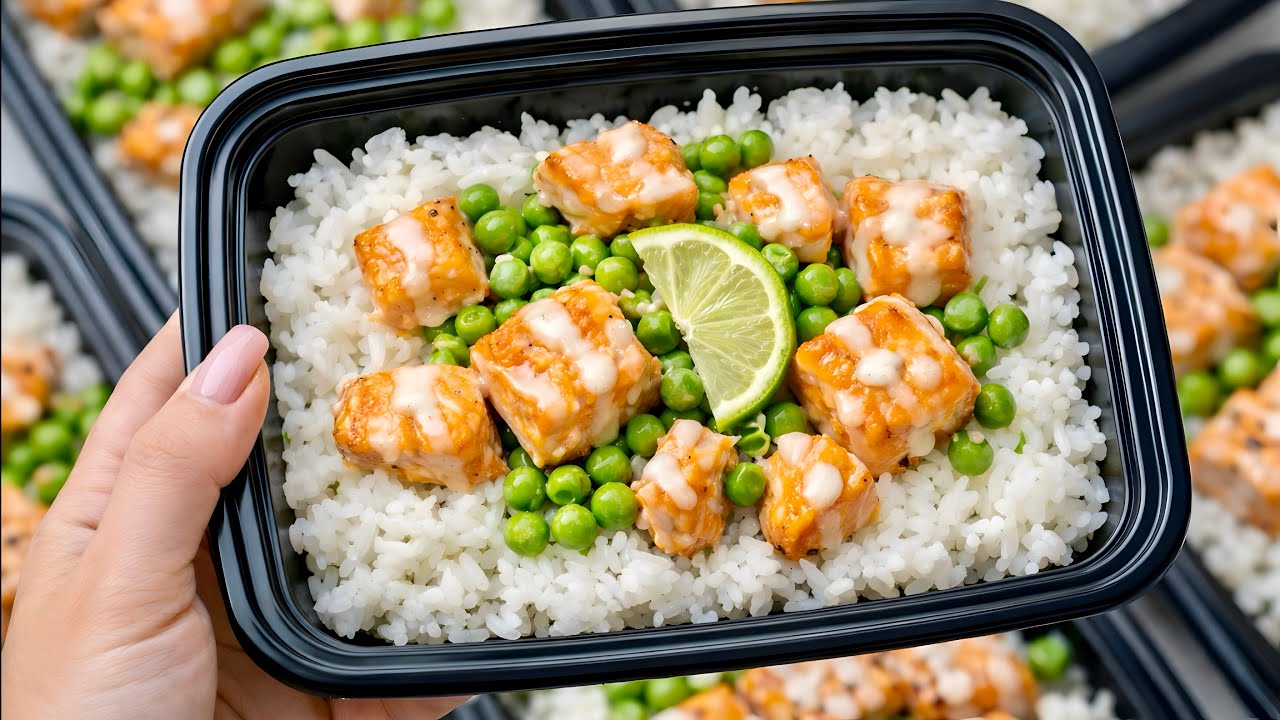 20-Min Creamy Salmon Lime Meal Prep – Healthy Work Lunch!
