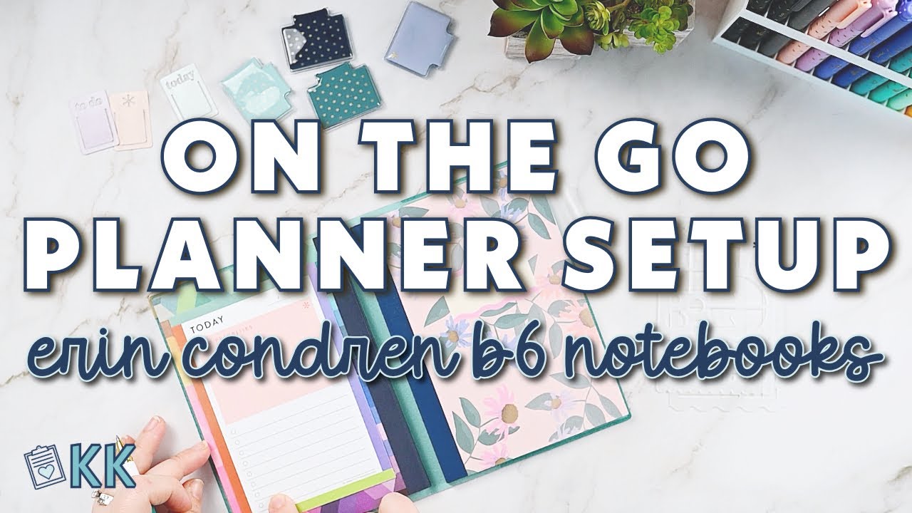 Erin Condren B6 Monthly Planner Setup Mini Purse Notebook and Cover for Easy On the Go Planning