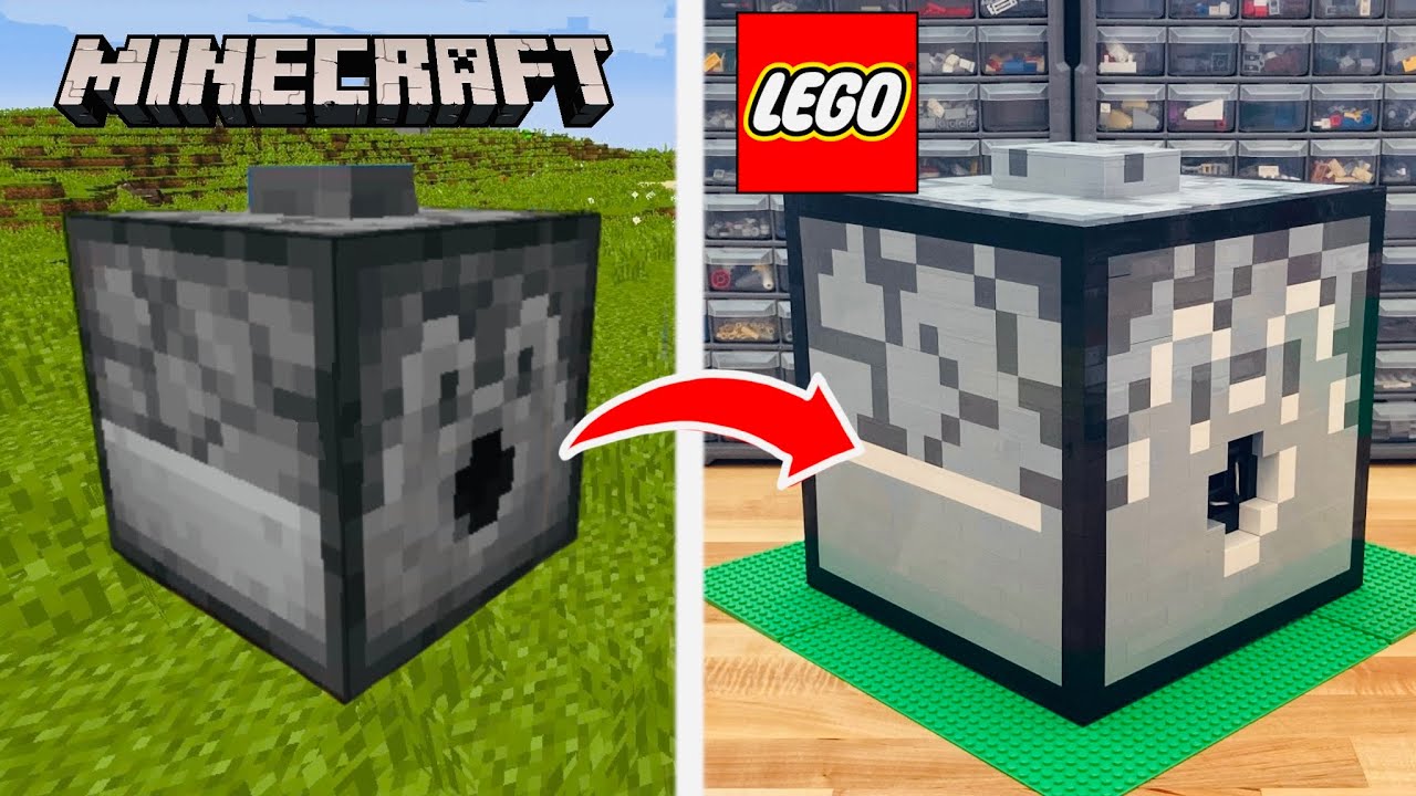 Я построил рабочий дозатор LEGO Minecraft...