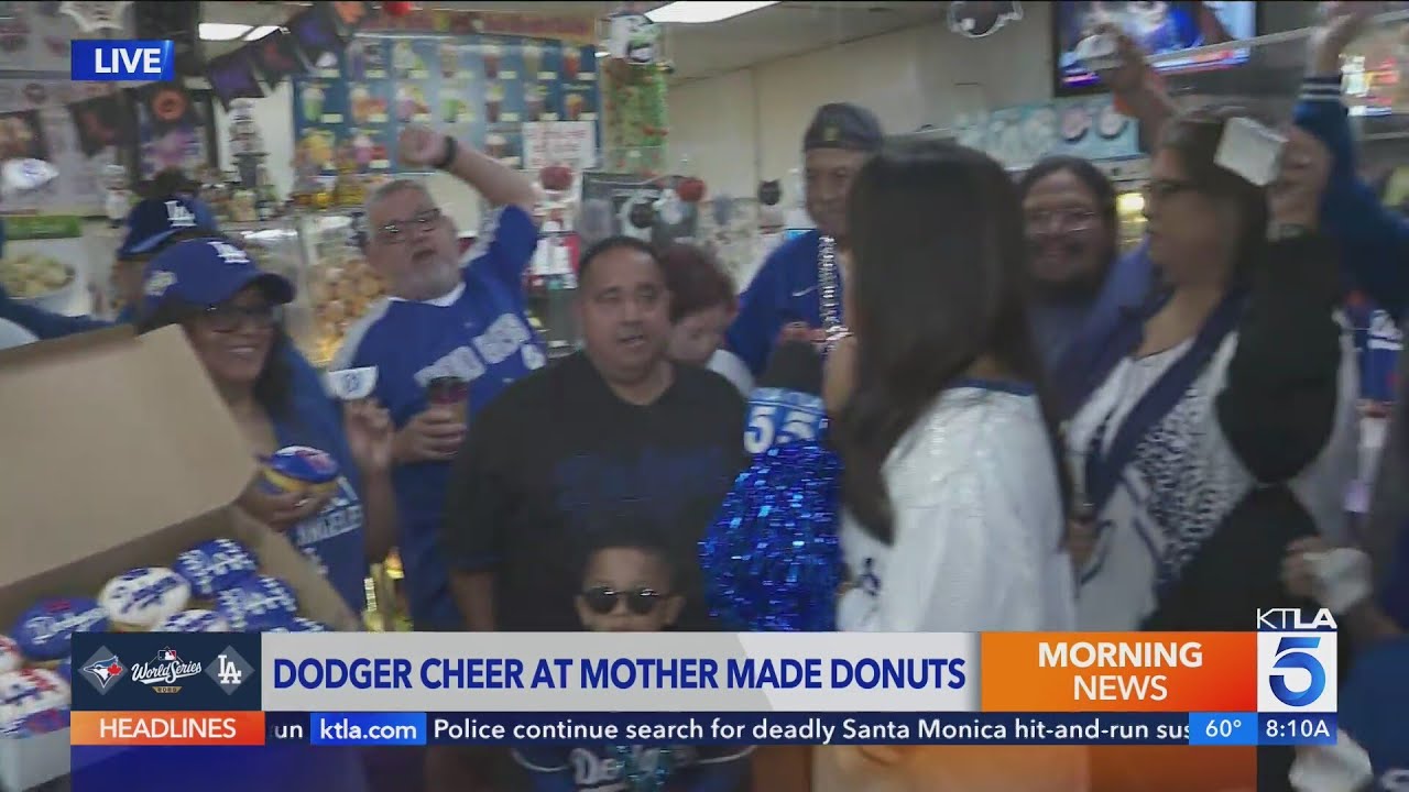 Dodgers fans rally ahead of Game 3 of the World Series