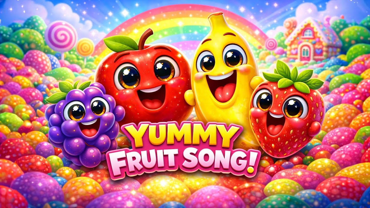 Yummy Fruit Song 🍎🍌 | Fun & Healthy Food Song for Kids | 3D Nursery Rhymes for Toddlers #kidssongs 