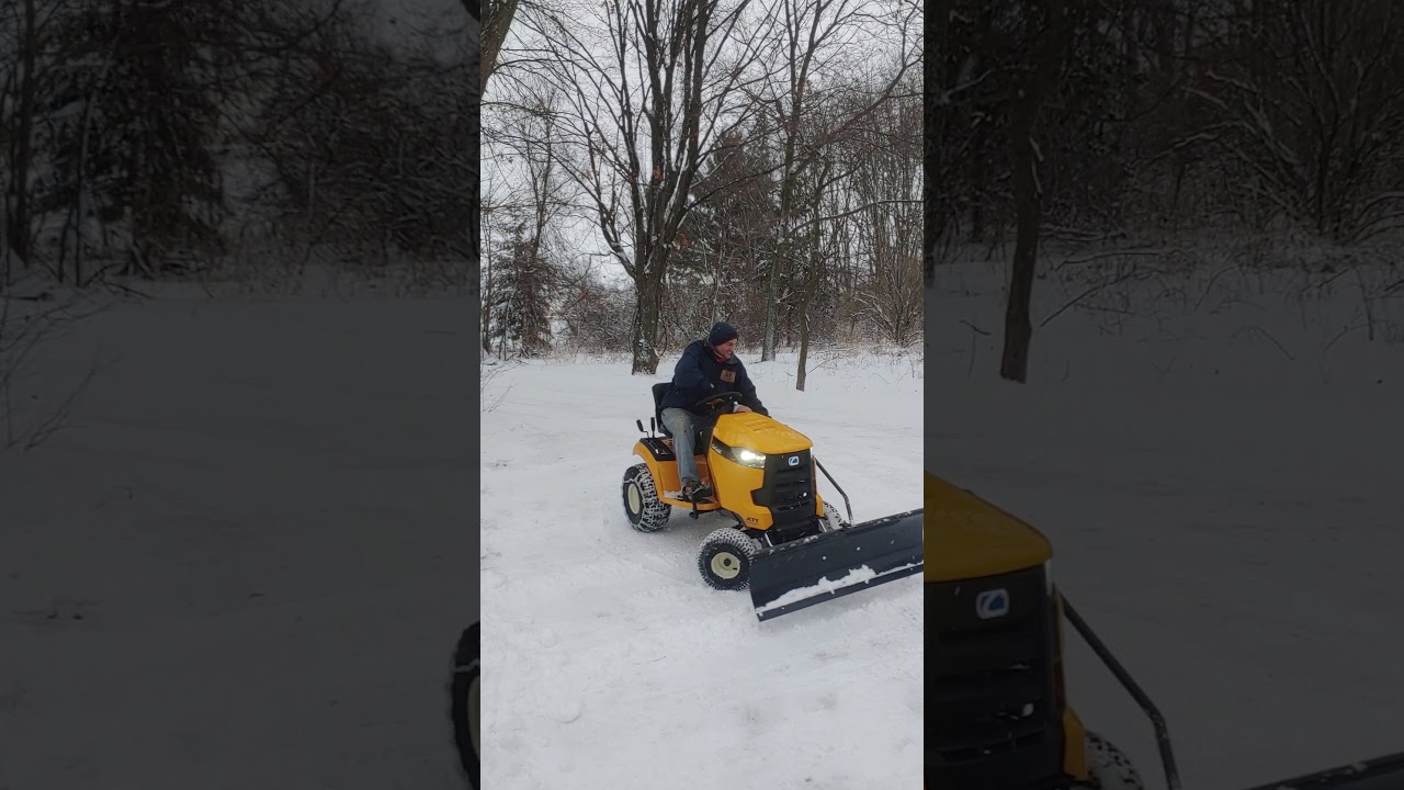 Cub Cadet LT46 with chains and plow