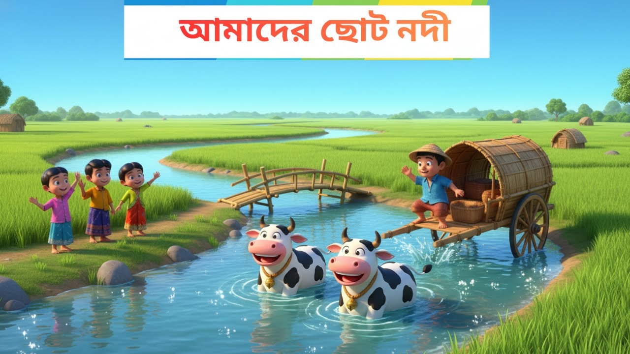 আমাদের ছোট নদী | 3D Animation | শিশুদের বাংলা ছড়া | Kids Bangla Rhyme #banglacartoon #cartoon