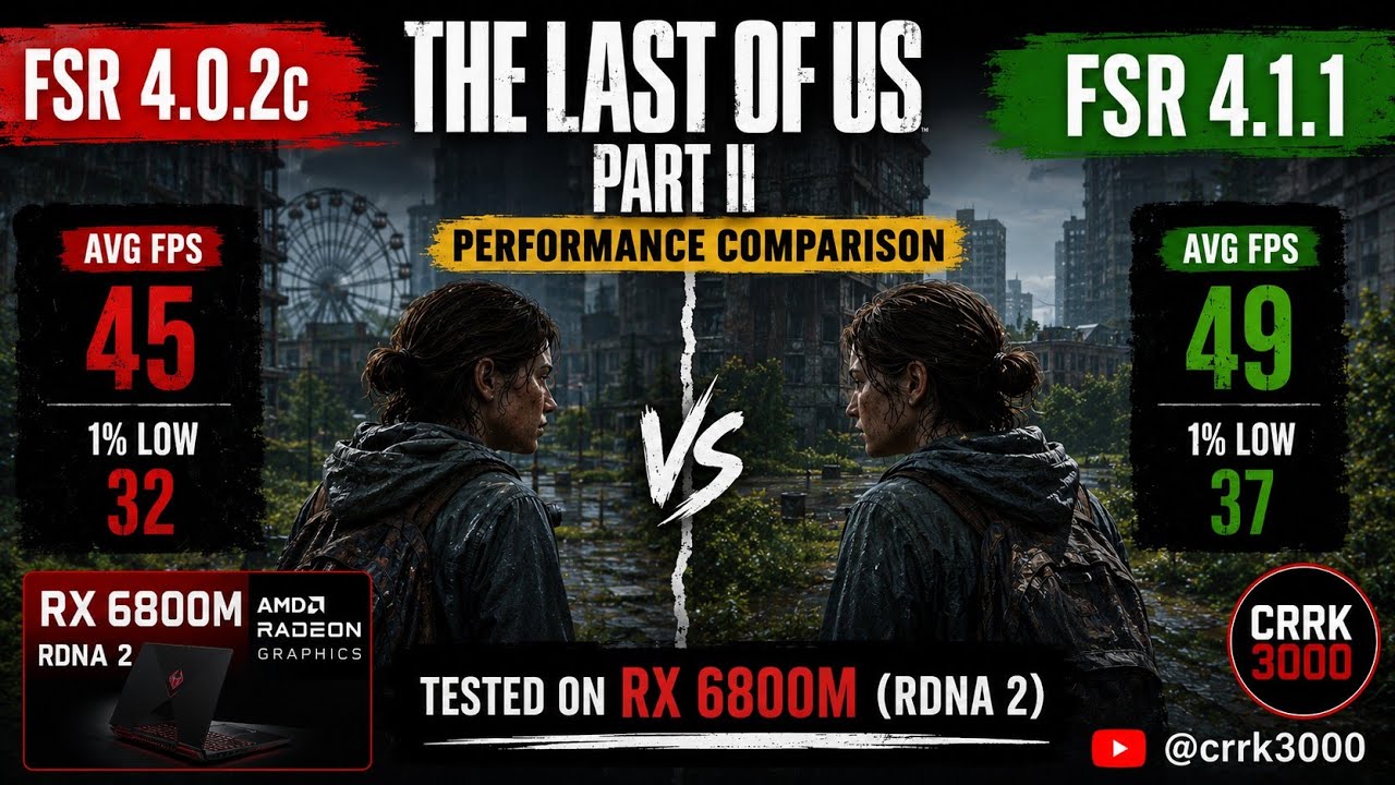 FSR 4.1 vs FSR 4.0.2c Tested  #fsr4  #rdna2 #amd #rx6800 #rogstrix 