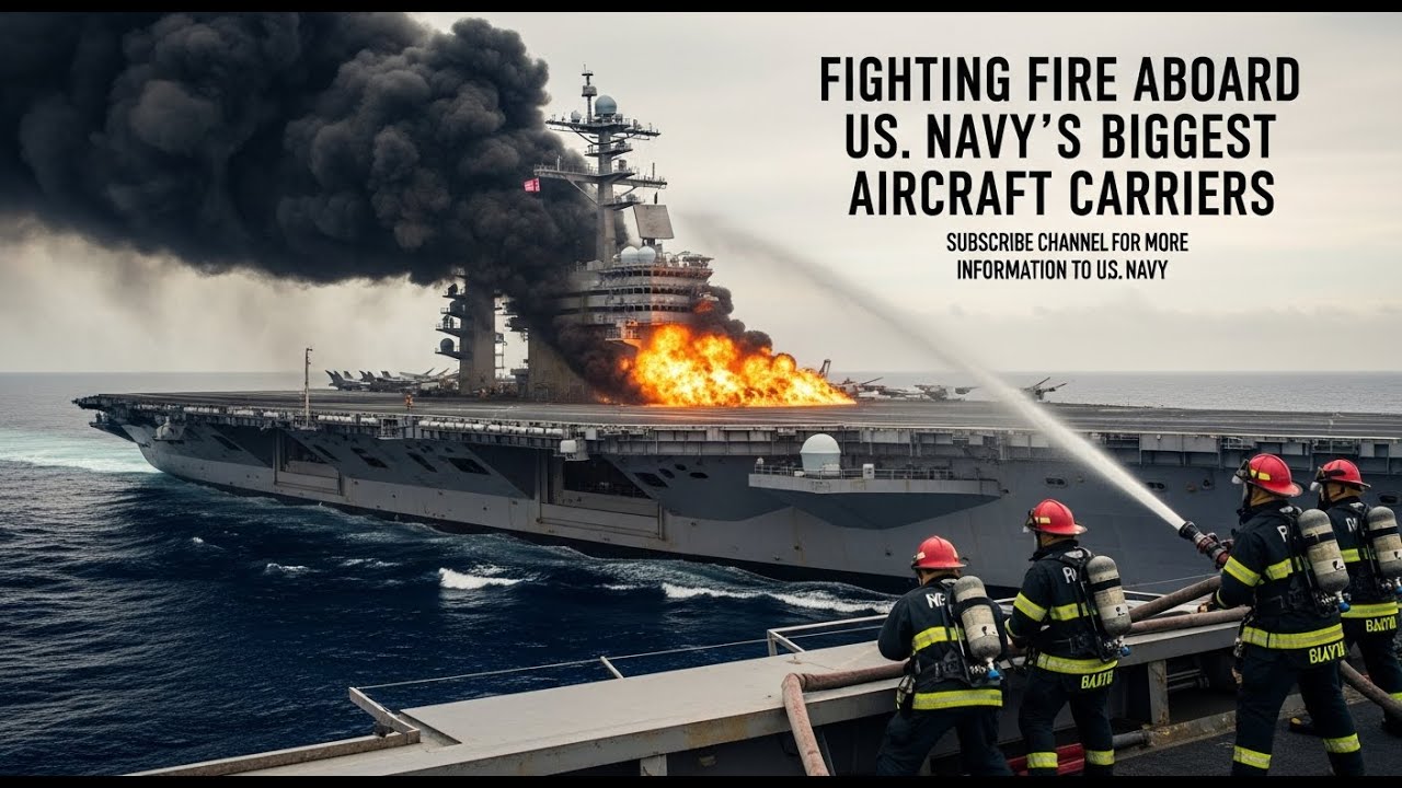 Fighting Fire Aboard US Navy’s Biggest Aircraft Carriers